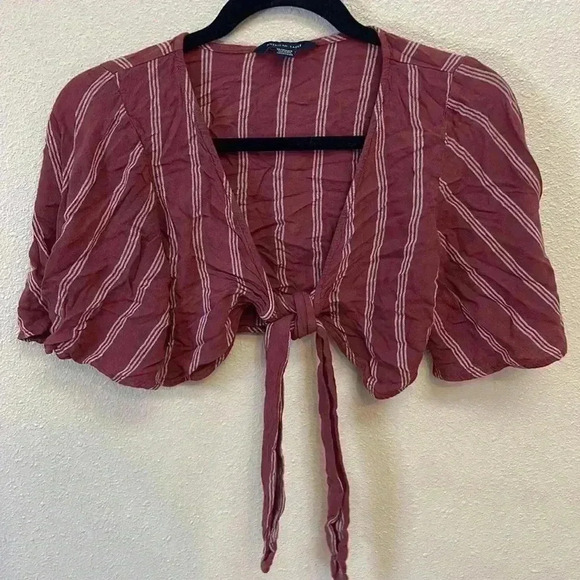 AMERICAN EAGLE Women’s Cropped Blouse - Picture 6 of 6